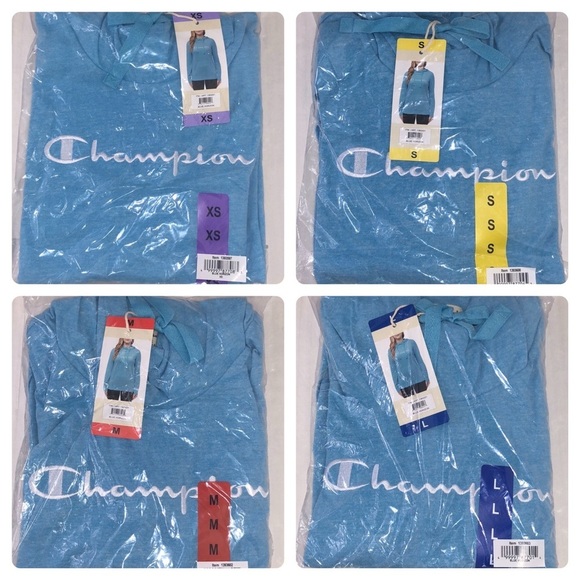 LAST TWO AVAILABLE!! Champion Women's Blue Pullover Hoodie - Picture 4 of 11